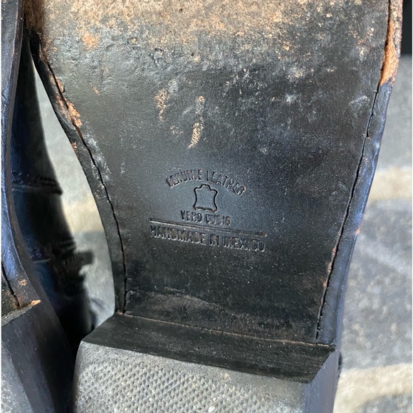 Liberty Black Handmade in Mexico black leather booties Size 6 - Picture 15 of 15